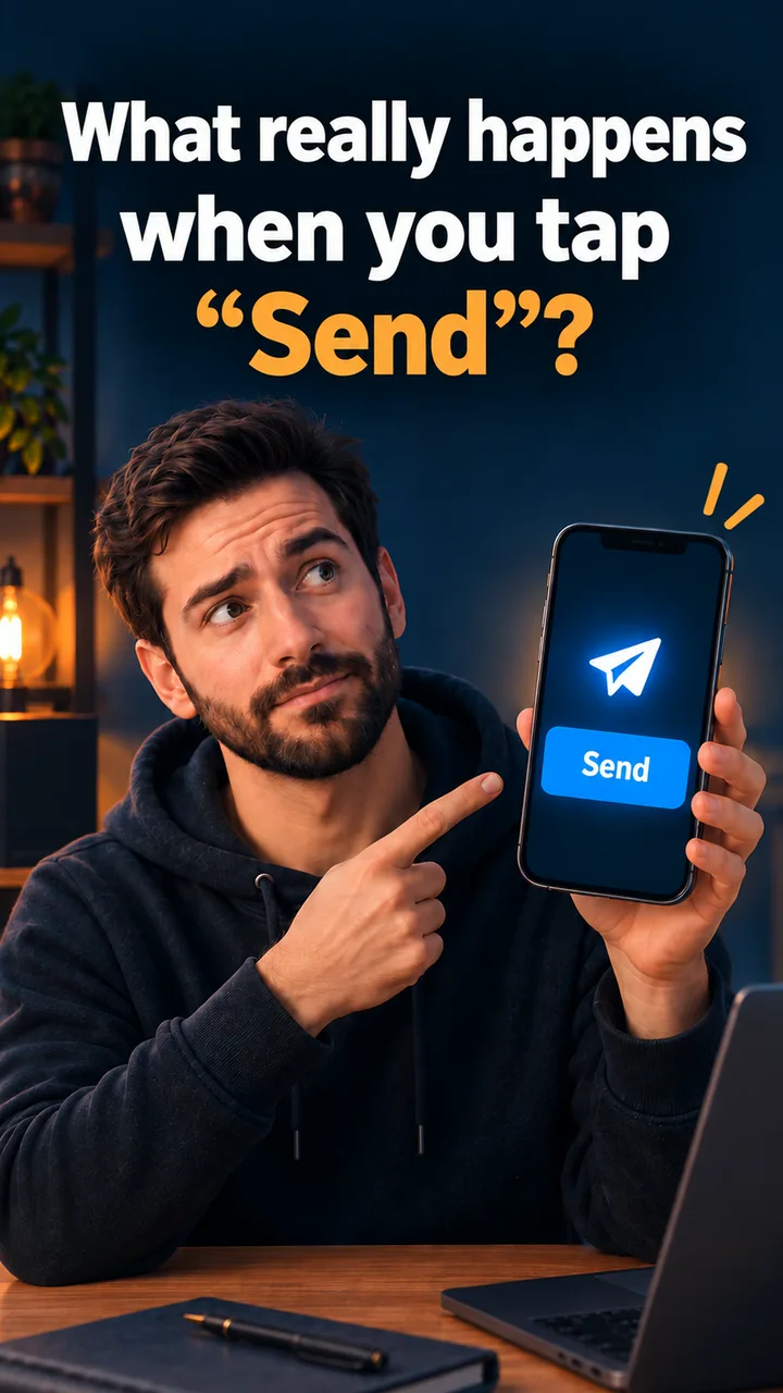 What happens when you tap “Send”?